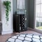 Tuhome Bar Cart, Two External Shelves, Four Casters, Six Built-in Wine Rack, Single Door Cabinet, Black MLW5542 - alternate 5